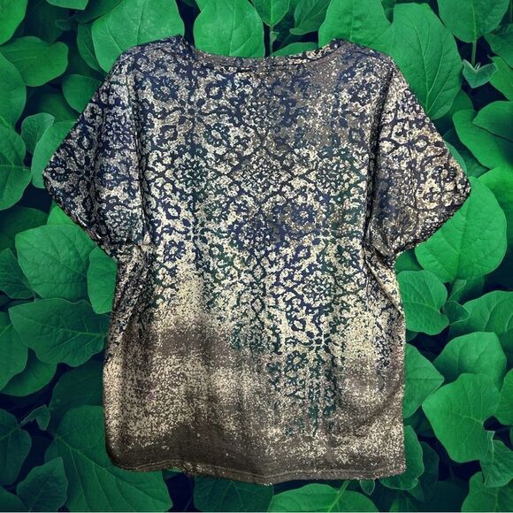 5 for $25🔥Pixie Lady Cuffed Sleeve V-Neck Multi-Color T-Shirt XL - Picture 2 of 6